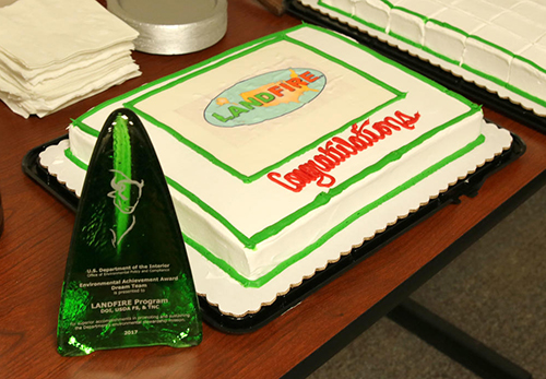 picture of the award and the cake for the ceremony